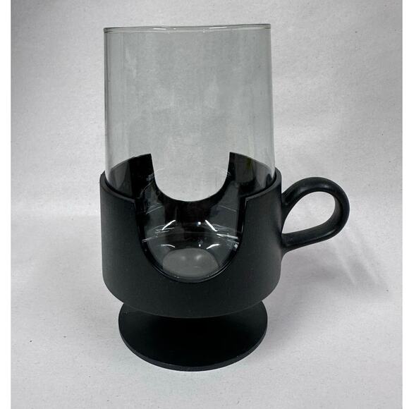 Vintage MCM Corning‎ Glas-Snap Mug. Black Pedestal 10 oz - Picture 1 of 4
